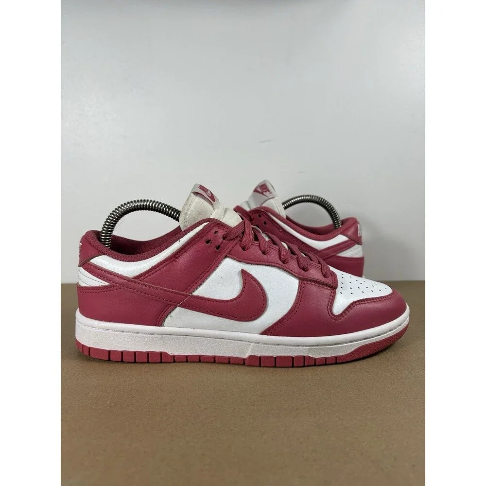 Nike Dunk Low Archeo Pink DD1503-111 Women’s Size 8.5 White Pink Sneakers  (A-1)